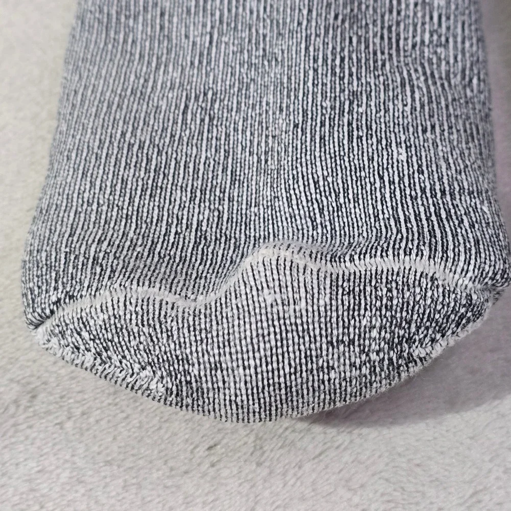 Hunting Boot Socks Mens Gray Marl Blaze Orange Deer Head Crew Length Vintage